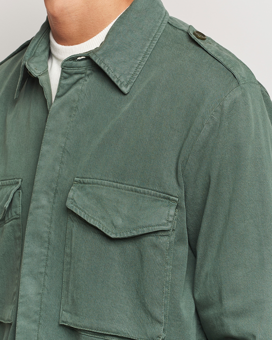 Herre | Jakker | Aspesi | Twill Cotton Shirt Jacket Green