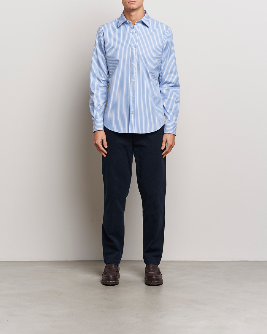 Herre | Skjorter | Aspesi | Striped Oxford Shirt Light Blue