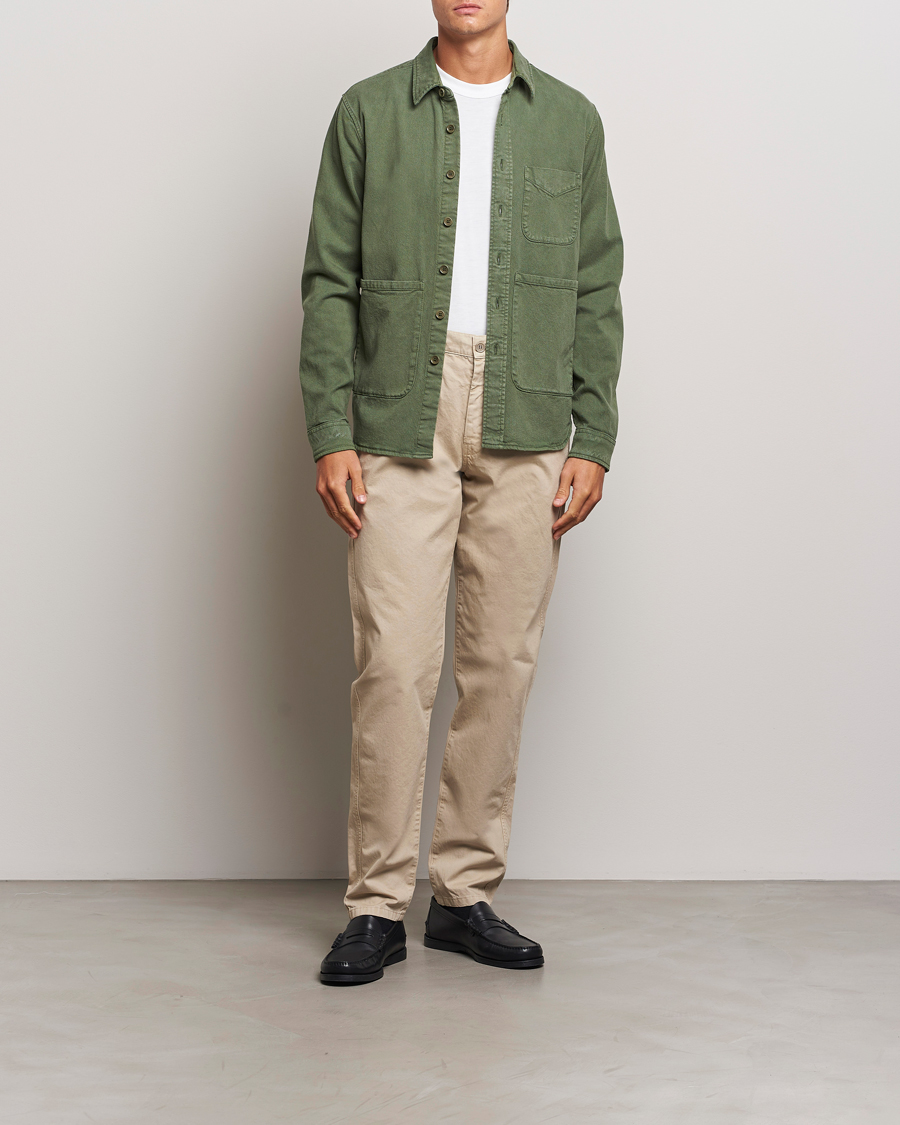 Herre | Skjorter | Aspesi | Cotton Utility Shirt Green