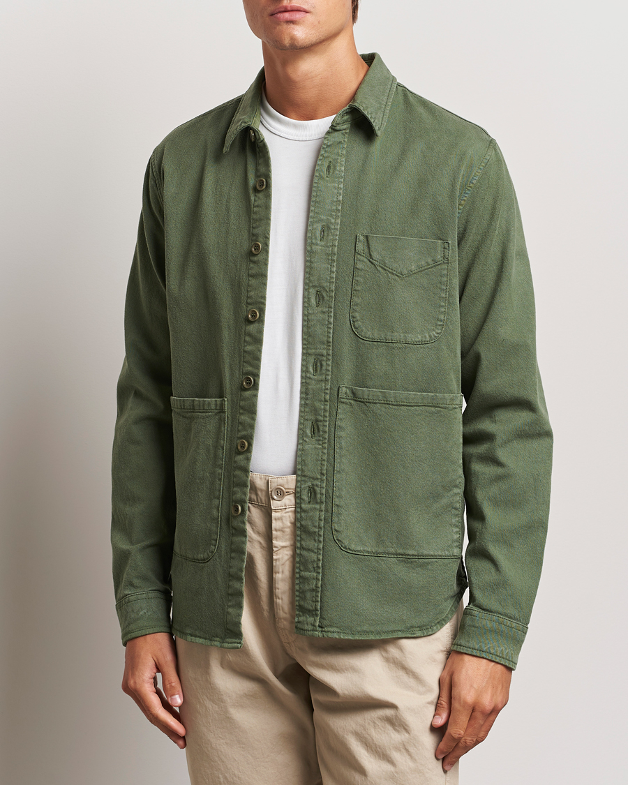 Herre | Skjorter | Aspesi | Cotton Utility Shirt Green