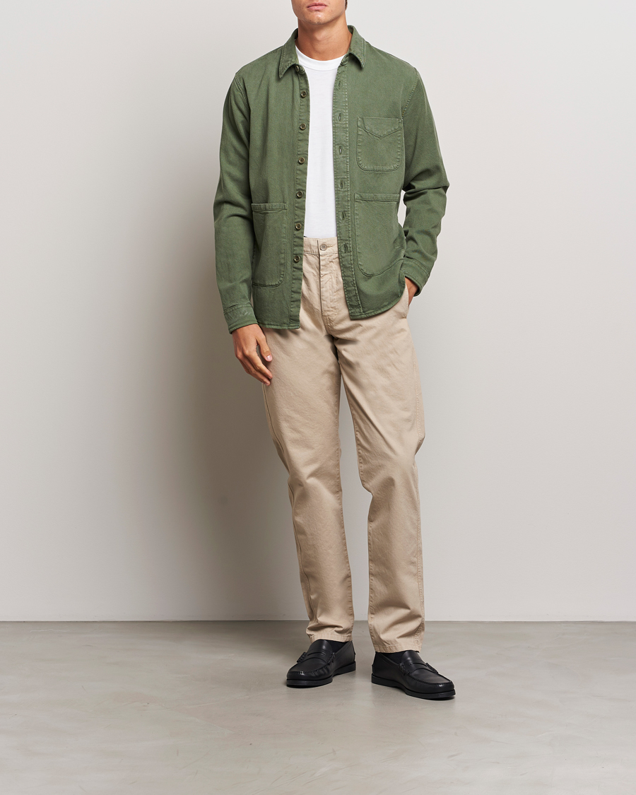 Herre | Bukser | Aspesi | Garment Dyed Cotton Pants Beige
