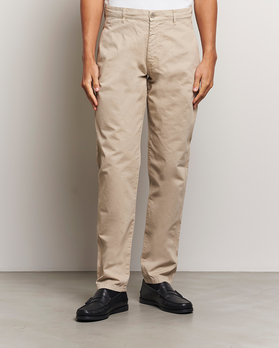 Herre | Bukser | Aspesi | Garment Dyed Cotton Pants Beige