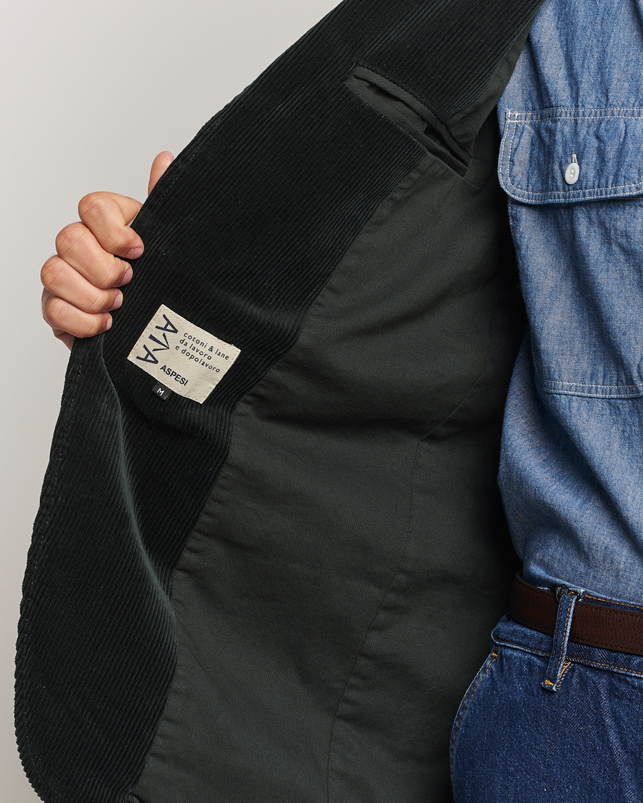Herre | Blazere & jakker | Aspesi | Corduroy Blazer Dark Green
