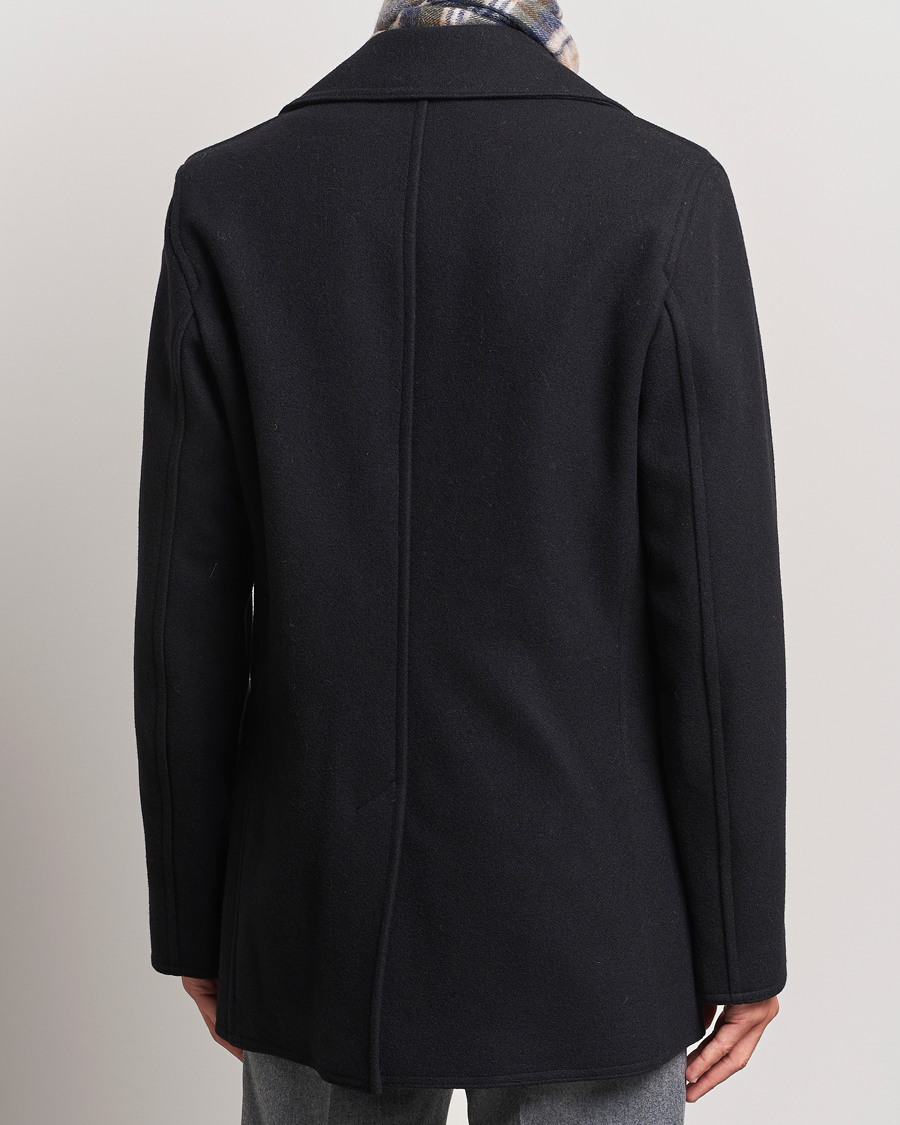 Herre | Jakker | Gloverall | Churchill Reefer Peacoat Black