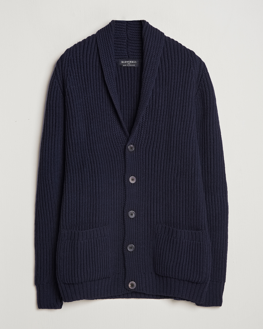 Herre | Trøjer | Gloverall | Shawl Collar Cardigan Navy
