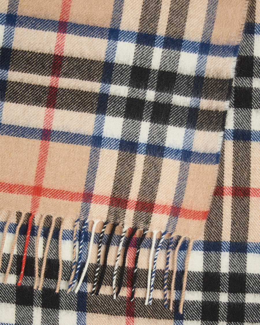 Herre | Gloverall Lambswool Scarf Camel Check | Gloverall | Lambswool Scarf Camel Check