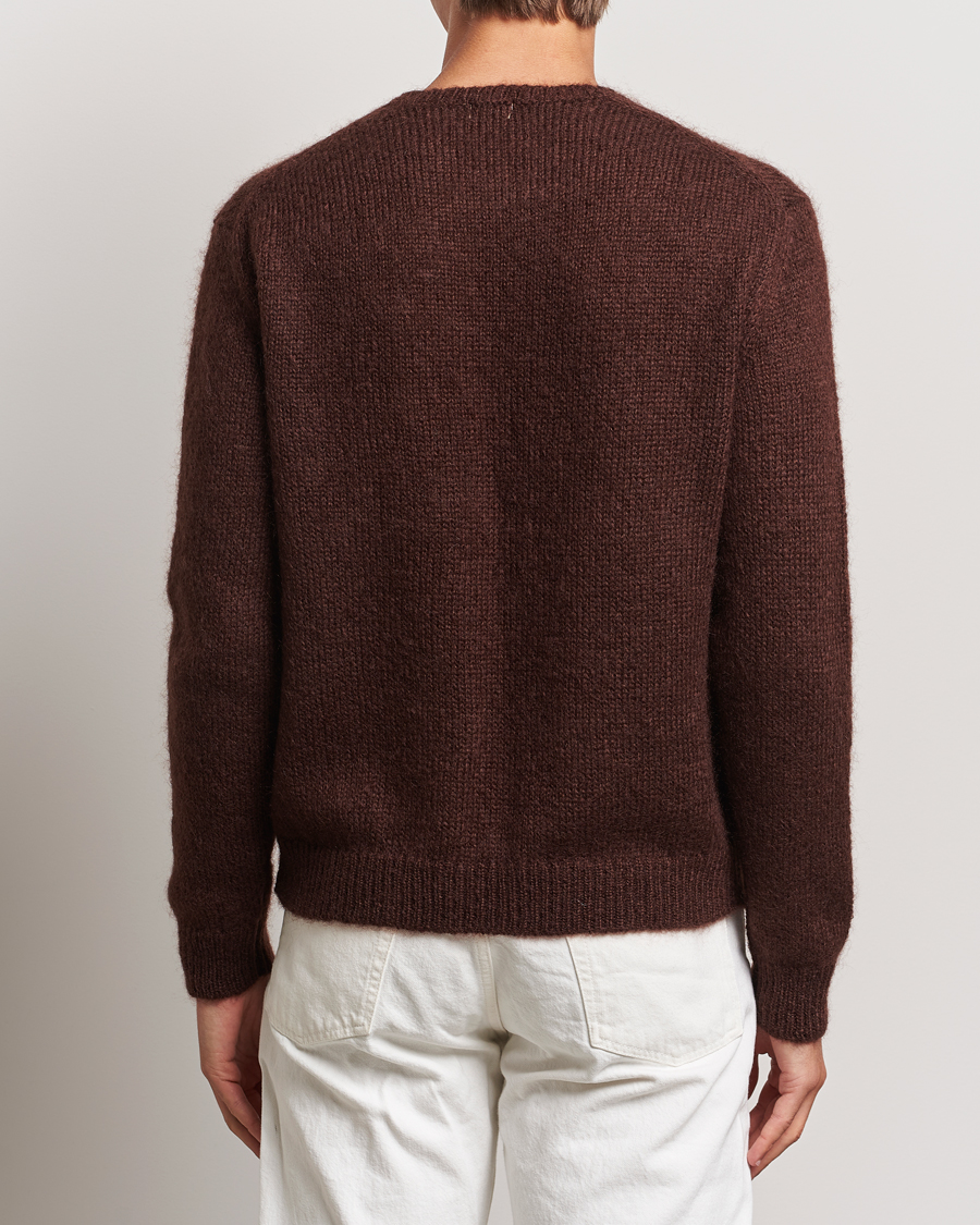 Herre | Trøjer | Massimo Alba | Mohair Crew Neck Cocco