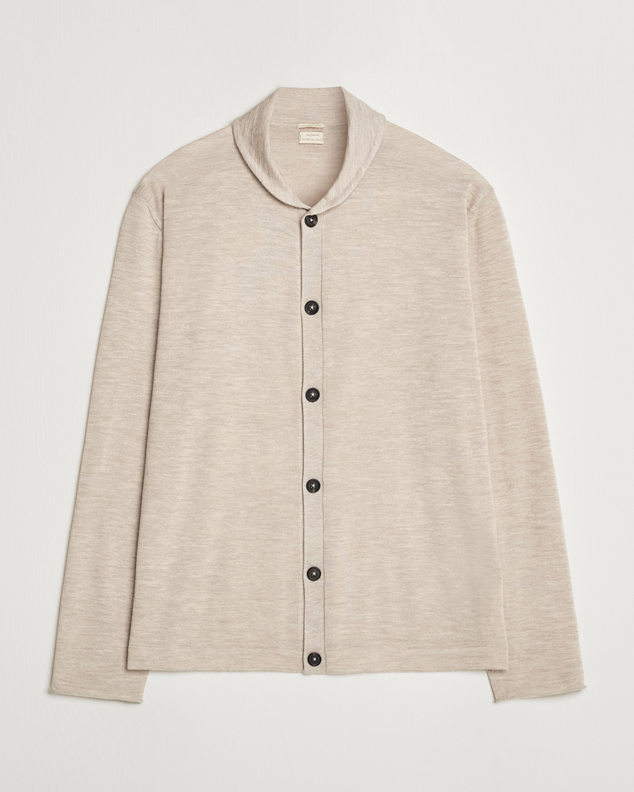 Herre | Trøjer | Massimo Alba | Cashmere Shawl Collar Cardigan Beige