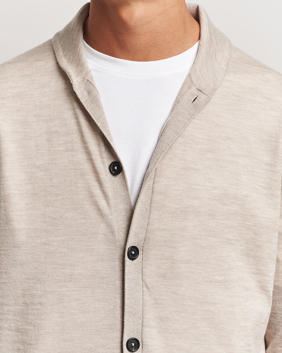 Herre | Trøjer | Massimo Alba | Cashmere Shawl Collar Cardigan Beige