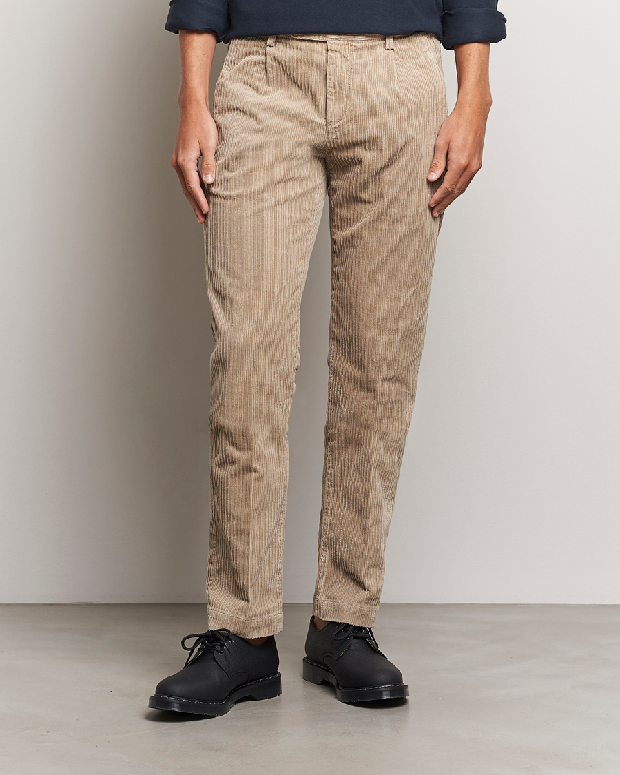 Herre | Bukser | Massimo Alba | Ionio Wale Corduroy Trousers Beige