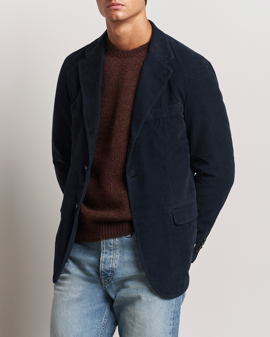 Herre | Blazere & jakker | Massimo Alba | Baby Corduroy Blazer Navy