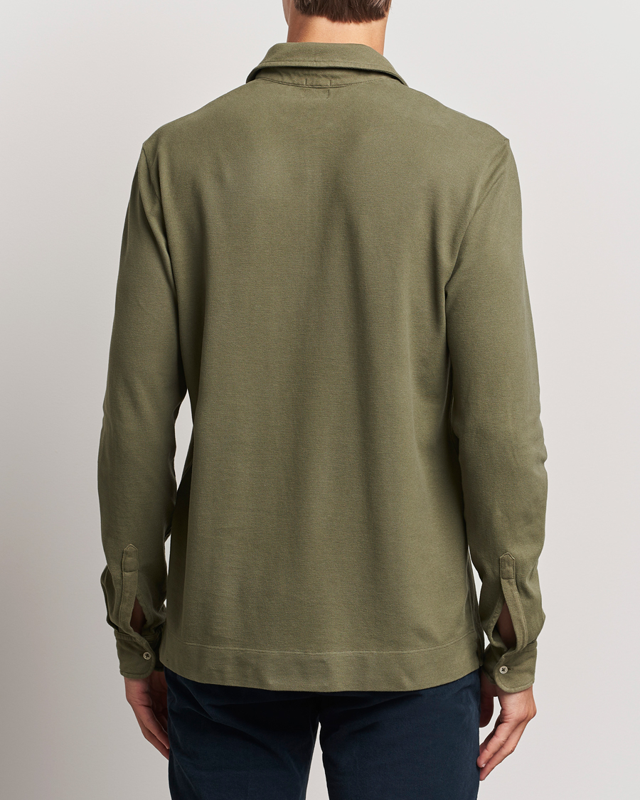 Herre | Trøjer | Massimo Alba | Ischia Cotton/Cashmere Long Sleeve Polo Military