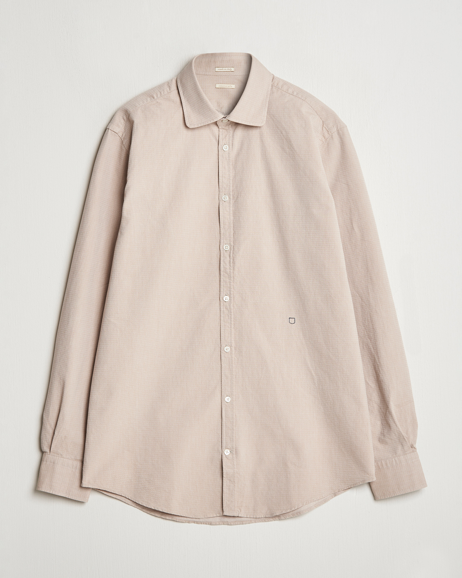 Herre | Skjorter | Massimo Alba | Canary Cotton Voile Casual Shirt Beige