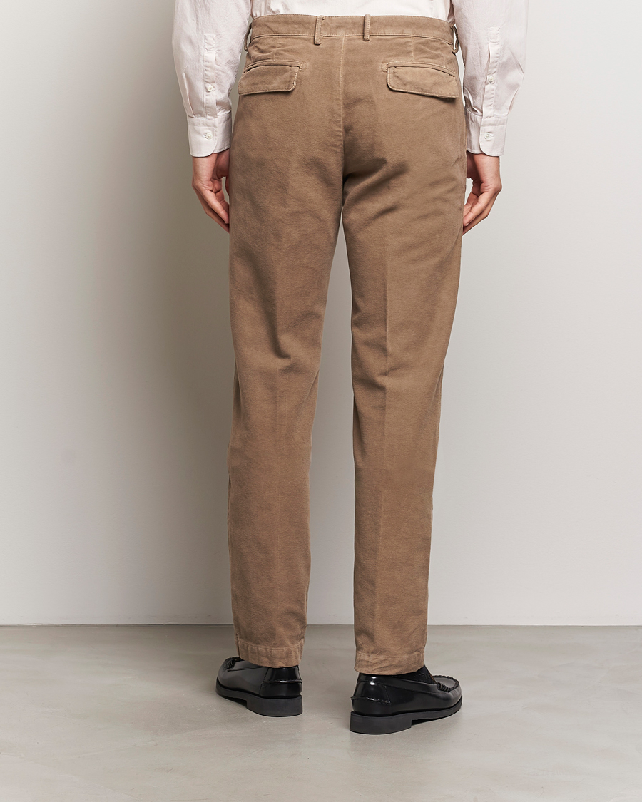 Herre | Bukser | Massimo Alba | Ionio Pleated Moleskine Trousers Brown