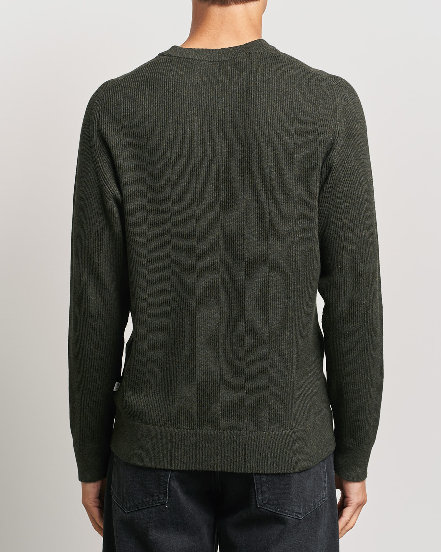 Herre | Trøjer | NN07 | Kevin Cotton Knitted Sweater Dark Army