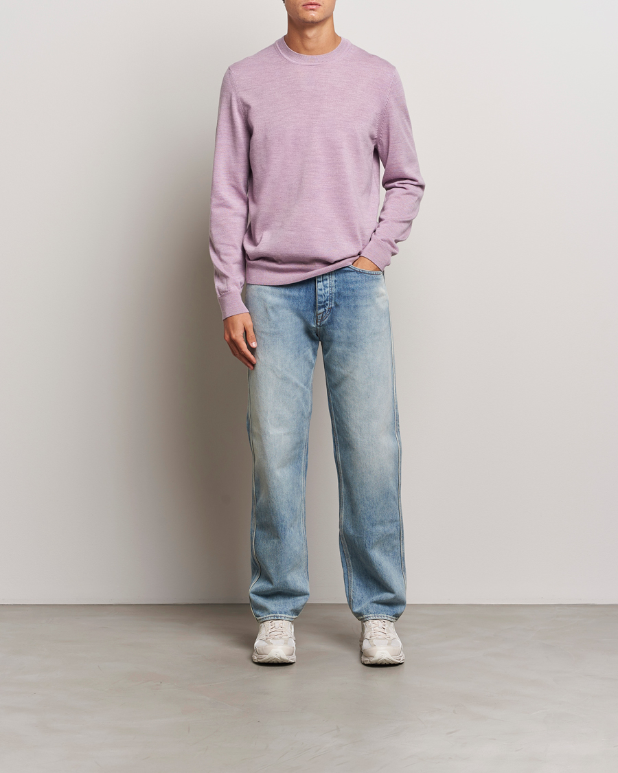 Herre | Trøjer | NN07 | Ted Merino Crew Neck Pullover Grape Shake