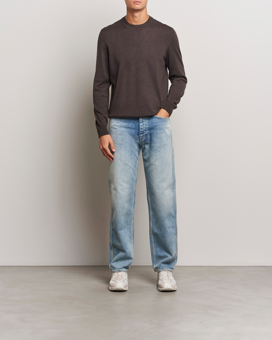 Herre | Trøjer | NN07 | Ted Merino Crew Neck Pullover Demitase Brown