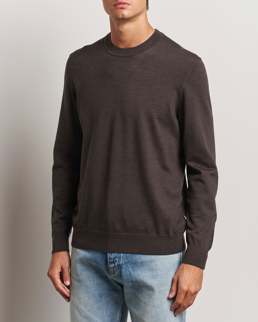 Herre | Trøjer | NN07 | Ted Merino Crew Neck Pullover Demitase Brown