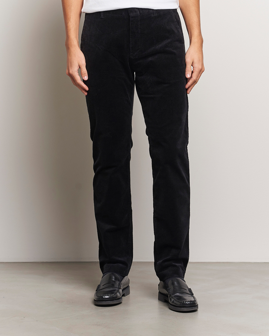 Herre | Bukser | NN07 | Theo Regular Fit Corduroy Chinos Black