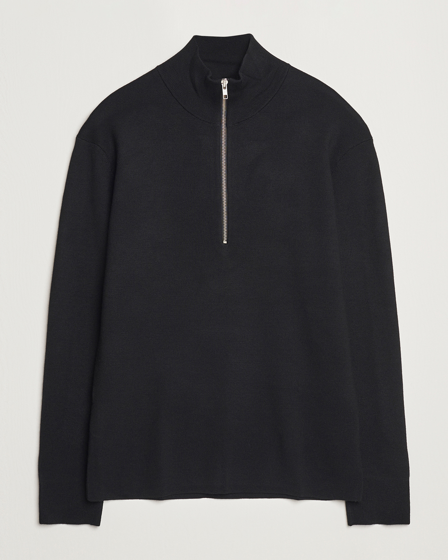 Herre | Trøjer | NN07 | Harald Cotton/Modal Half Zip Black