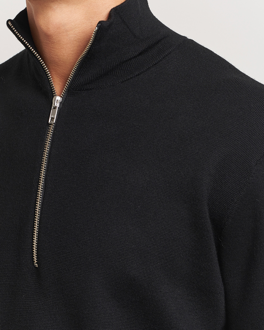 Herre | Trøjer | NN07 | Harald Cotton/Modal Half Zip Black