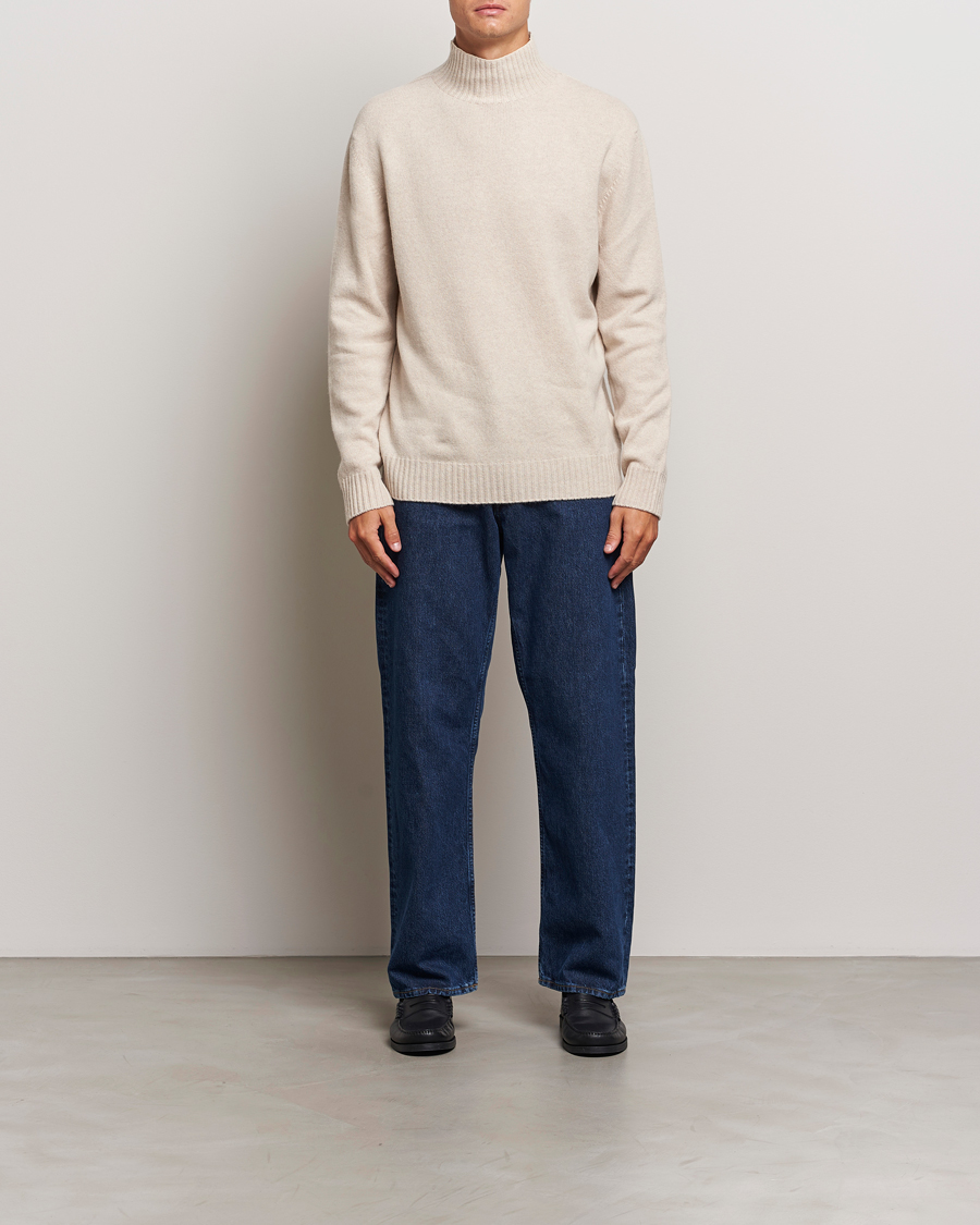 Herre | Trøjer | NN07 | Clark Wool Knitted Polo Ecru
