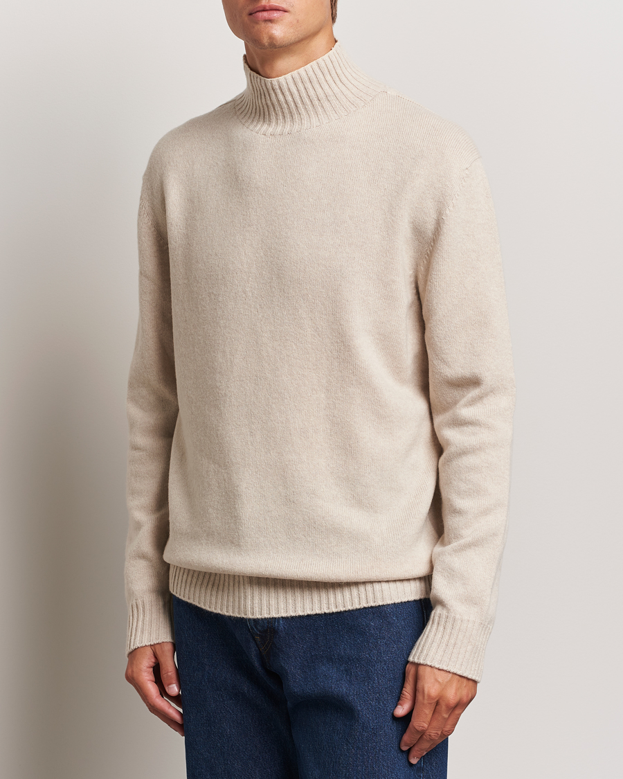 Herre | Trøjer | NN07 | Clark Wool Knitted Polo Ecru