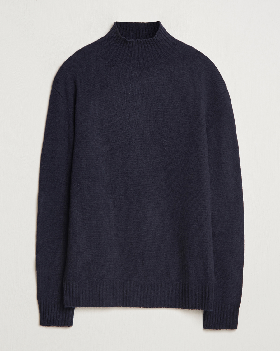 Herre | Trøjer | NN07 | Clark Wool Knitted Polo Navy Blue