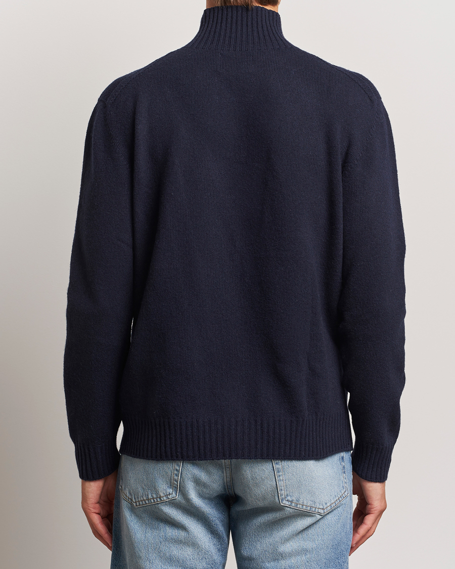 Herre | Trøjer | NN07 | Clark Wool Knitted Polo Navy Blue
