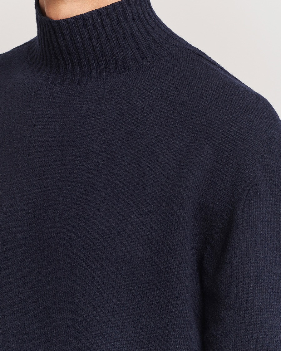 Herre | Trøjer | NN07 | Clark Wool Knitted Polo Navy Blue