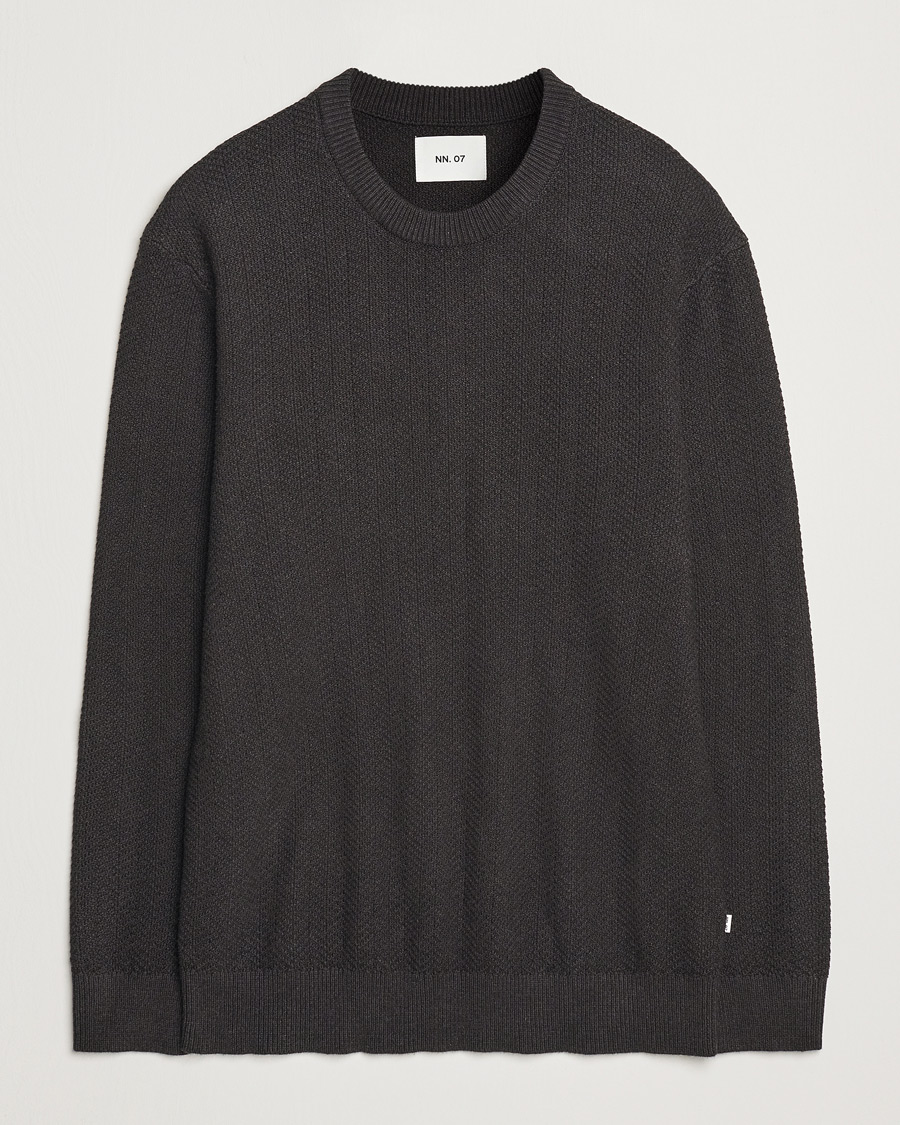 Herre | Trøjer | NN07 | Pete Cotton Knitted Crew Neck Demitase Brown