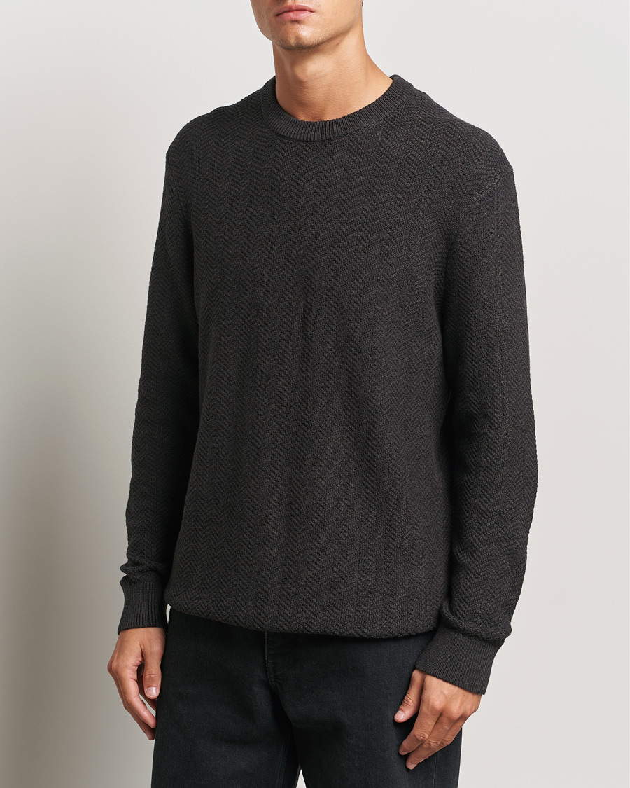 Herre | Trøjer | NN07 | Pete Cotton Knitted Crew Neck Demitase Brown