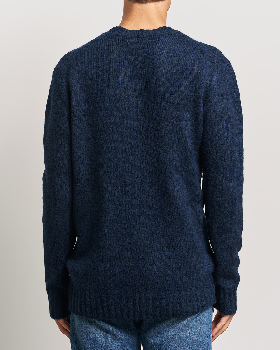 Herre | Trøjer | NN07 | Lee Brushed Wool Crew Neck Navy Blue