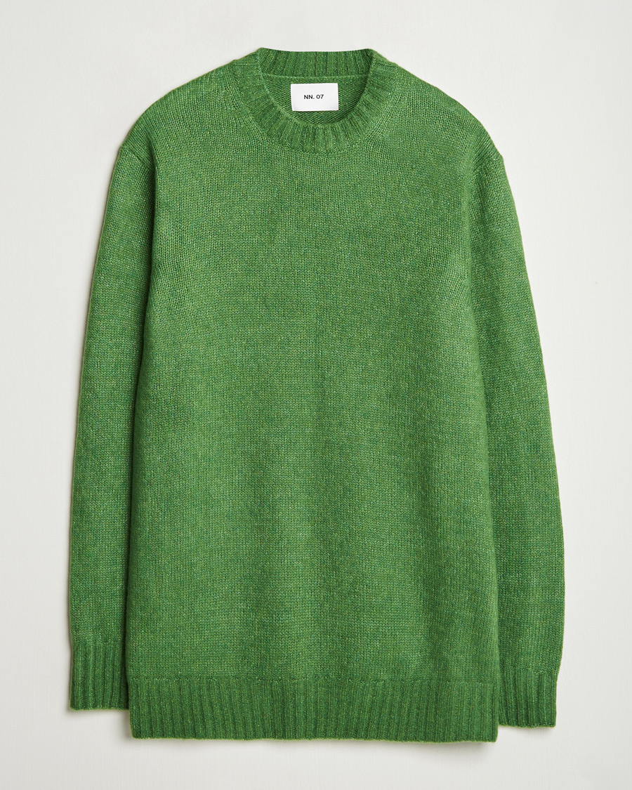 Herre | Trøjer | NN07 | Lee Brushed Wool Crew Neck Kale Green