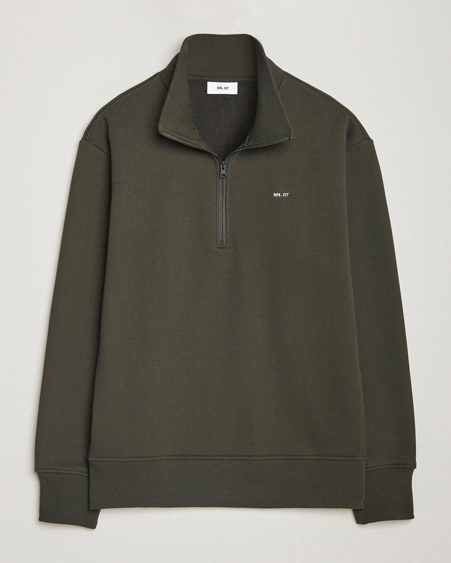 Herre | Trøjer | NN07 | Briggs Half Zip Sweatshirt Dark Army
