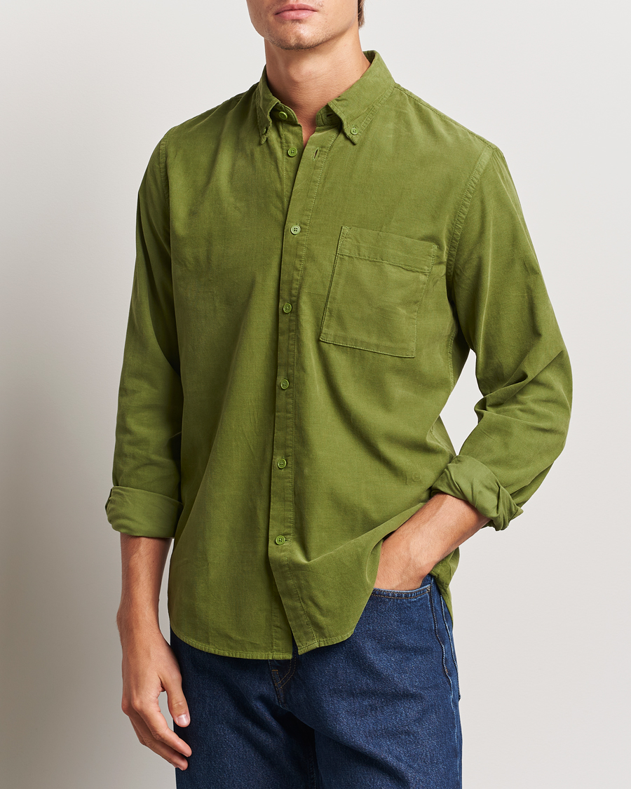 Herre | Skjorter | NN07 | Arne Baby Cord Shirt Cedar Green