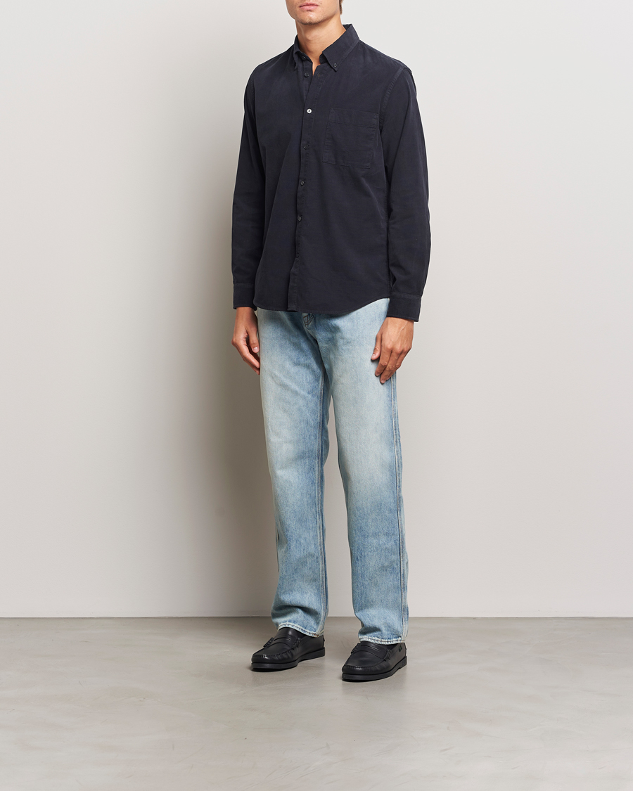 Herre | Skjorter | NN07 | Arne Baby Cord Shirt Black