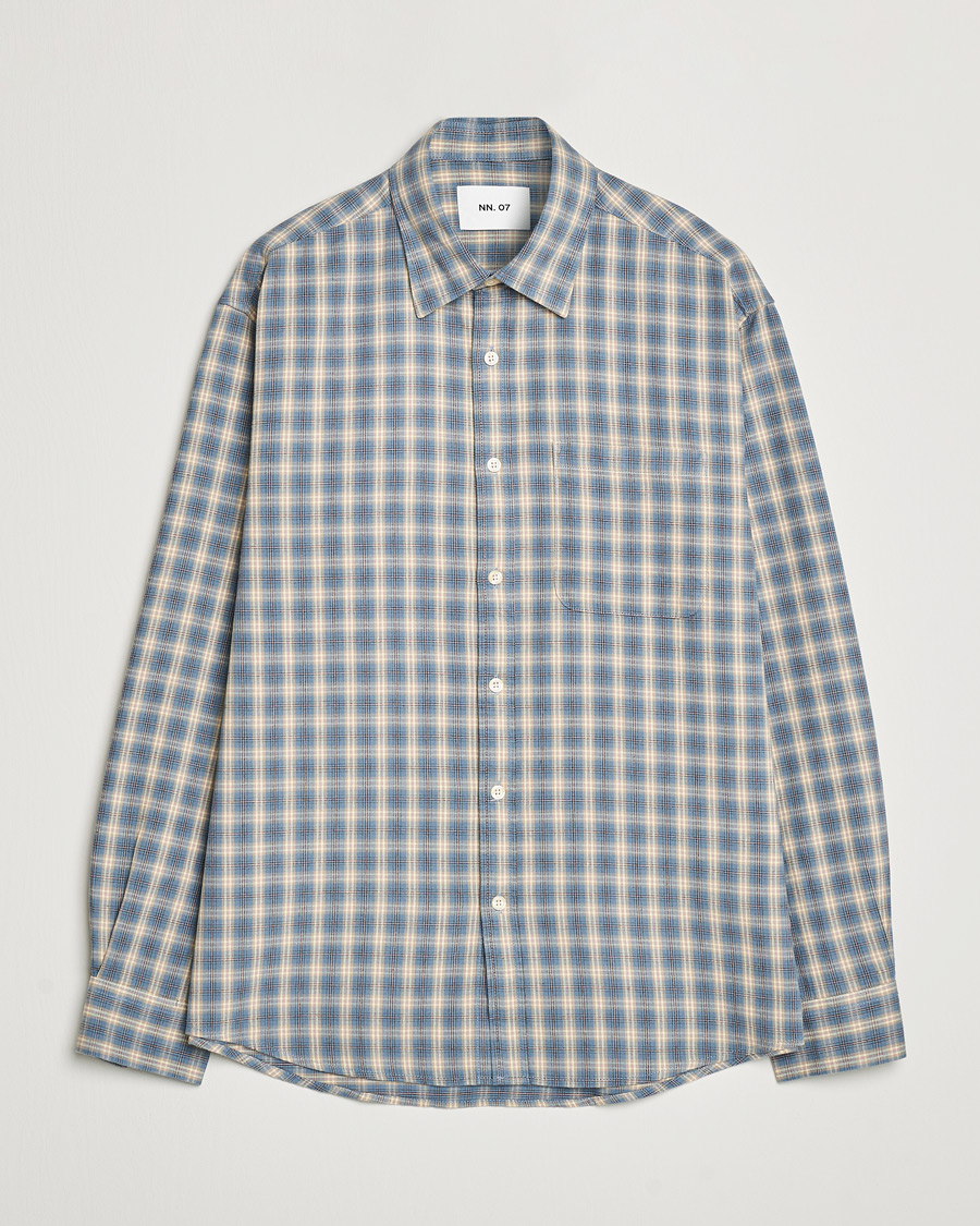 Herre | Skjorter | NN07 | Deon Flannel Shirt Blue Multi