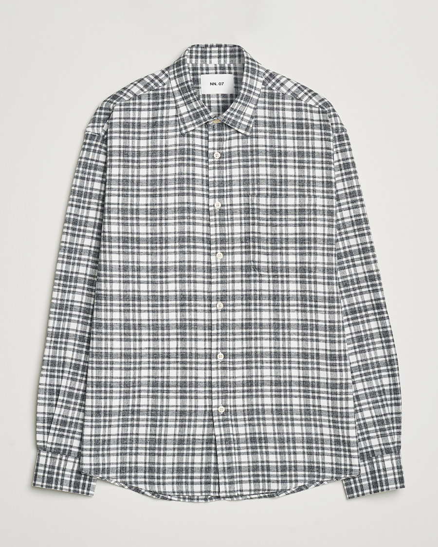 Herre | Skjorter | NN07 | Deon Flannel Shirt Grey/White