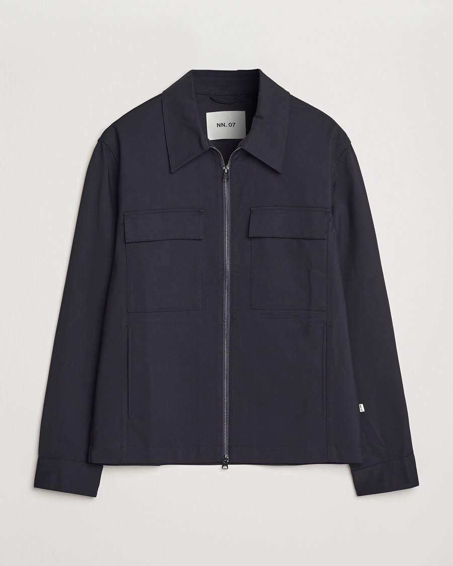 Herre | Skjorter | NN07 | Alban Overshirt Navy Blue