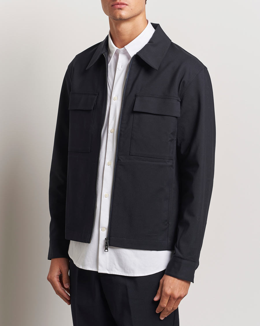 Herre | Skjorter | NN07 | Alban Overshirt Navy Blue