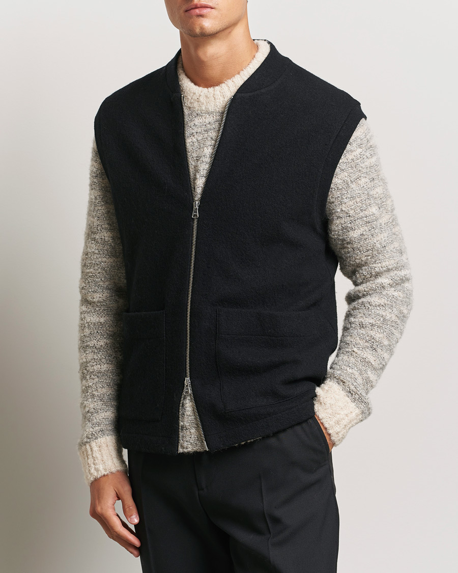 Herre | Trøjer | NN07 | Boiled Wool Vest Black