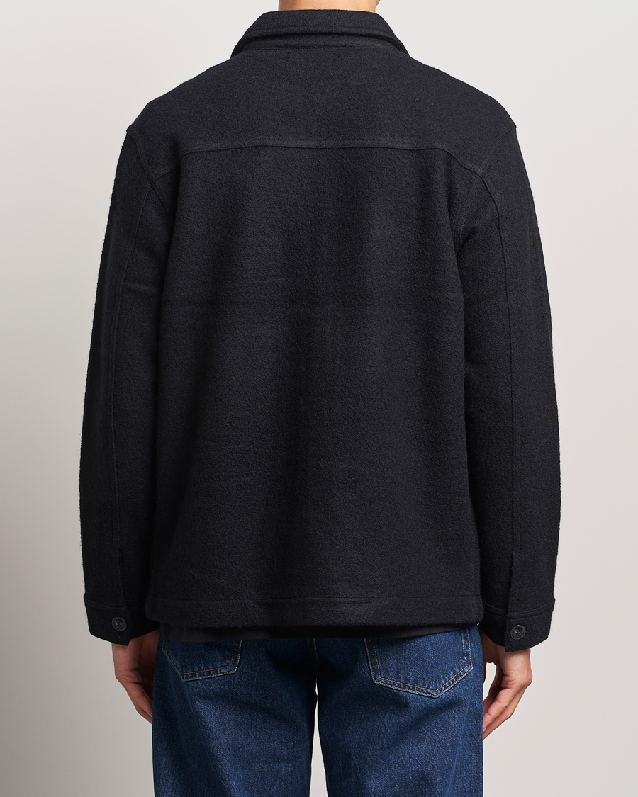 Herre | Trøjer | NN07 | Isak Boiled Wool Full Zip Black