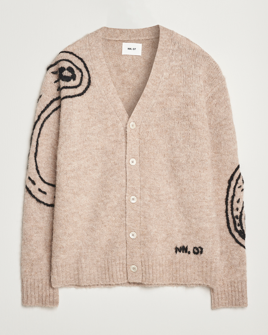 Herre | Trøjer | NN07 | Kyle Alpaca Wool Cardigan Greige