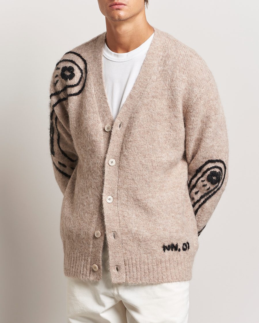 Herre | Trøjer | NN07 | Kyle Alpaca Wool Cardigan Greige