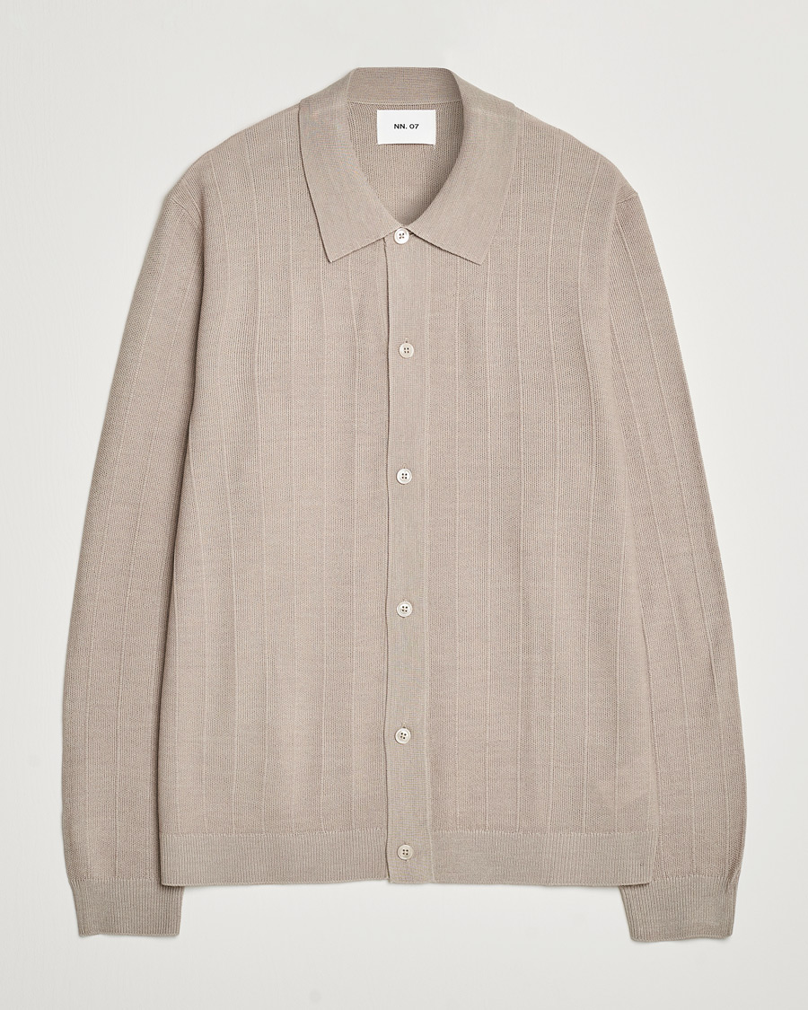 Herre | Trøjer | NN07 | Thor Knitted Cardigan Greige