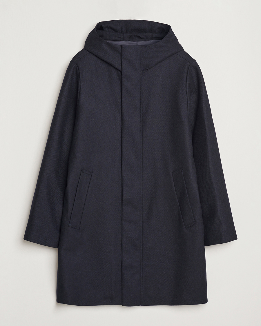 Herre | Jakker | NN07 | Knox Hooded Coat Navy Blue