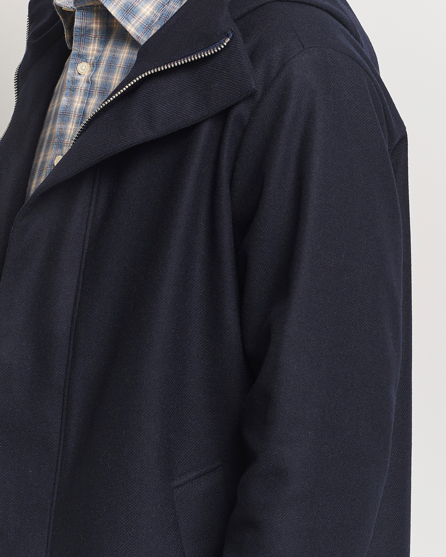 Herre | Jakker | NN07 | Knox Hooded Coat Navy Blue