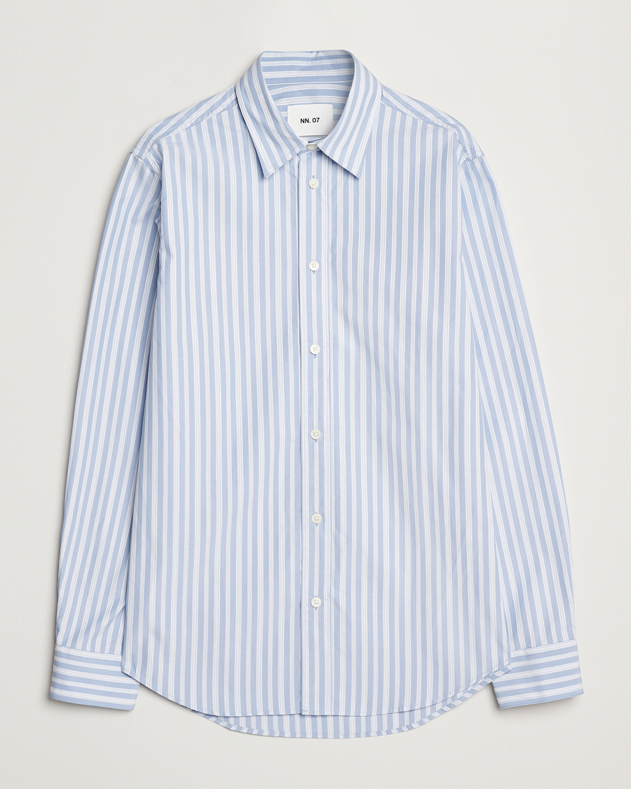 Herre | Skjorter | NN07 | Colby Poplin Striped Shirt Blue/White