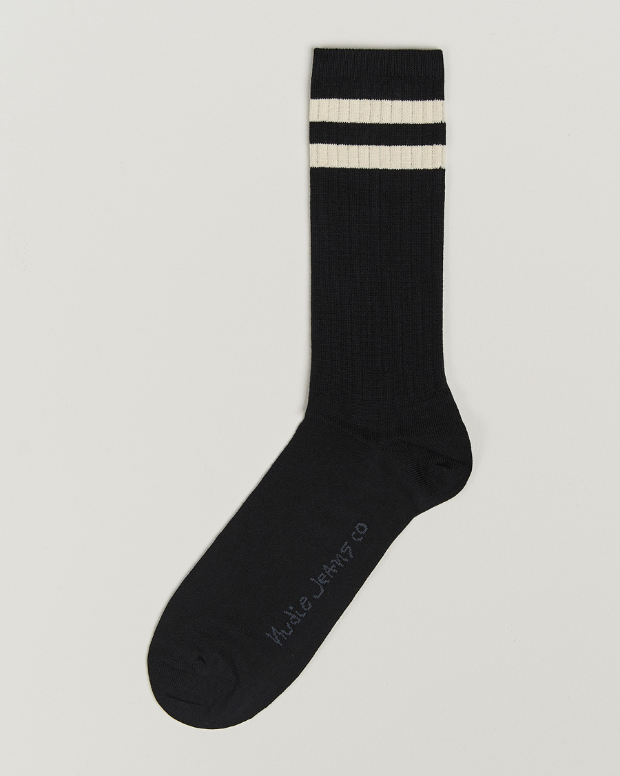 Herre | Undertøj | Nudie Jeans | Amundsson Tennis Socks Black/White